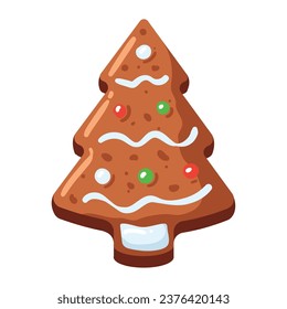 christmas cookie sweet tree illustration isolated