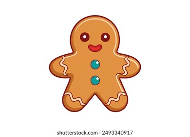 Christmas Cookie Vector Illustration  Cartoon, Clipart, and Line Art Designs