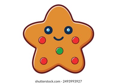 Christmas Cookie Vector Illustration  Cartoon, Clipart, and Line Art Designs