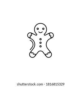christmas cookies art line icon. Vector illustration