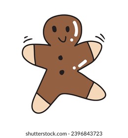 christmas cookies cakes on winter season. christmas doodles