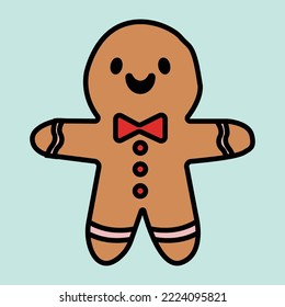 Christmas Cookies Fill Line Icon Vector Illustration