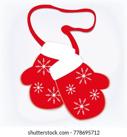 Christmas cookies in the form of a mesh gloves
