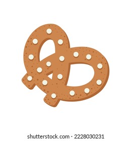 Christmas cookies in the form of a pretzel with white confectionery sprinkles.
