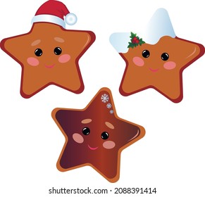 Christmas cookies in the form of stars