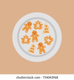 Christmas cookies. Gingerbread cookies.