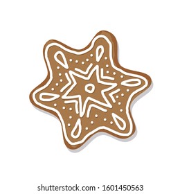 Christmas cookies. Gingerbread. Template for greeting card, postcard, for holidays. 