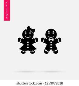 Christmas cookies icon, logo on white background