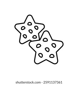 Christmas cookies icon vector stock illustration