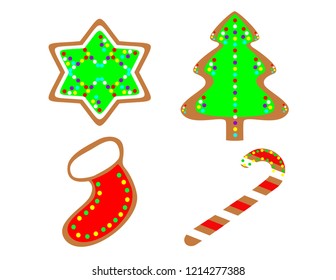 Christmas cookies isolated