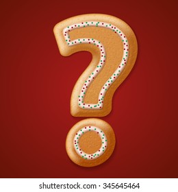 Christmas  cookies  numbers and character. Vector illustration EPS10