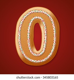 Christmas  cookies  numbers and character. Vector illustration EPS10