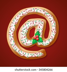 Christmas  cookies  numbers and character. Vector illustration EPS10