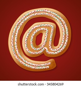 Christmas  cookies  numbers and character. Vector illustration EPS10