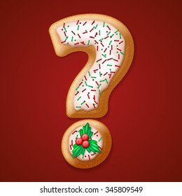 Christmas  cookies  numbers and character. Vector illustration EPS10