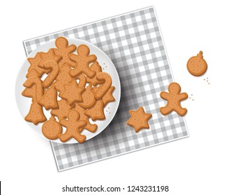 Christmas Cookies On A Plate