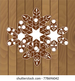 Christmas cookies on a wooden background