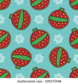 christmas cookies pattern on color background