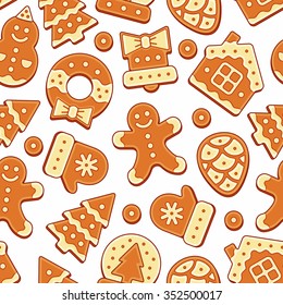Christmas Cookies Seamless Background Patterns