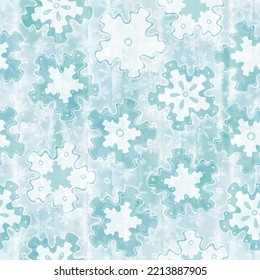 Christmas cookies. Seamless vector pattern on blue watercolor background. Scandinavian theme.Perfect for design templates, wallpaper, wrapping, fabric and textile.