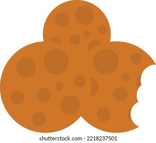 Christmas cookies Vector Icon which is suitable for commercial work and easily modify or edit it
