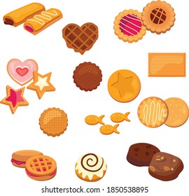 Christmas cookies vector illustrations collection