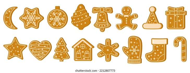 Christmas cookies.New Year's holiday treats.Vector illustration.