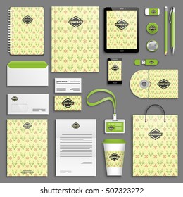 Christmas corporate identity template set. Business stationery mock-up with logo. Branding design.