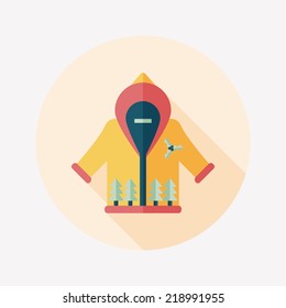 Christmas costume flat icon with long shadow,eps10