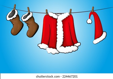 christmas costume on the clothing line