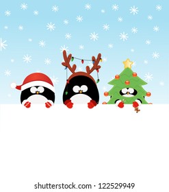 Christmas Costumed Penguin's Message