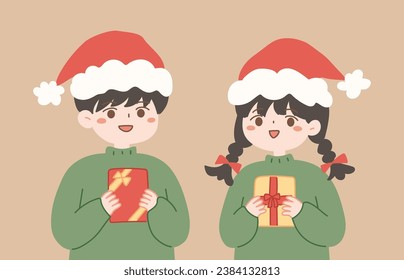 christmas couple with a background