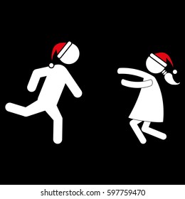 Christmas couple icon