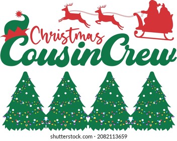 Christmas Cousin Crew Santa Clause Cap T-Shirt Christmas Tee Design
Christmas Cousin Crew Matching Family Group Outfit for all cousins, kids, toddlers, adults, men, woman, boys and girls! 