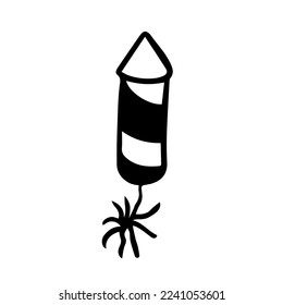 Christmas cracker, fireworks in the doodle style