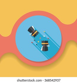 Christmas cracker flat icon with long shadow,eps10