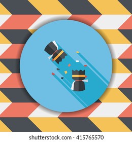 Christmas cracker flat icon with long shadow,eps10