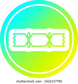 christmas cracker icon with cool gradient finish