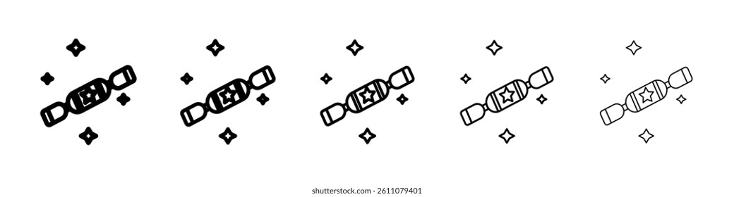 Christmas cracker icon Symbol mark in Outline style