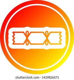 christmas cracker icon with warm gradient finish