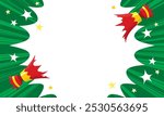 Christmas cracker in red and gold pulled open with cartoon flash bang starburst over xmas green background with rays explosion panel with large white text area