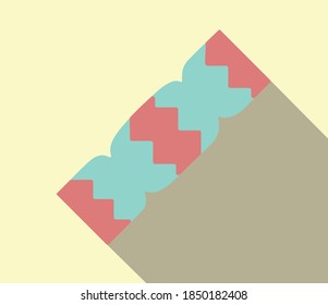 Christmas cracker vector square icon with long shadow. EPS8 for web/graphic design.