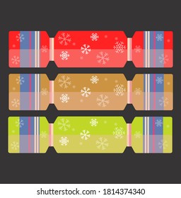 Christmas Crackers vector design on a dark background