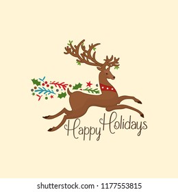 Christmas craft paper cards and gift tags set, hand drawn style. Vector illustration.