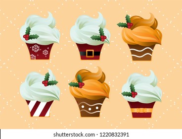 Christmas creamy cupcake