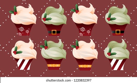 Christmas creamy cupcake