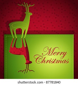 Christmas creative greeting card design - Vector illustration paper art