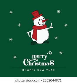 Christmas Creative Post design with Line art.
