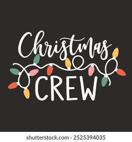 Christmas Crew. Christmas clipart for banner, poster, card. Contemporary vector illustration.