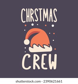 christmas crew for t-shirt design